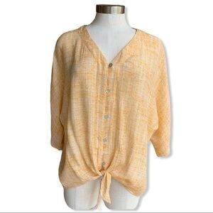 ⭐️Fred David Dolman Button‎ Down Top Small